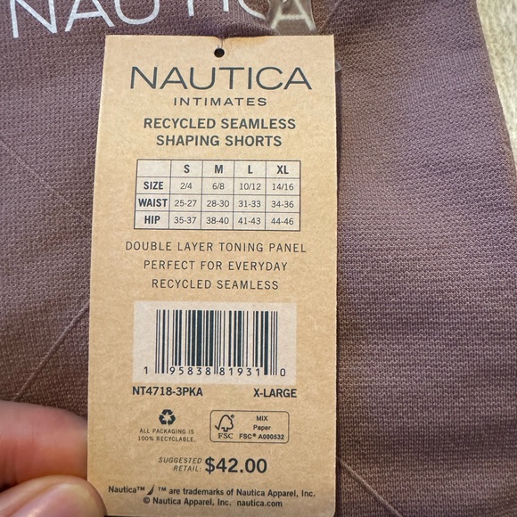 3 pair Nautica NWT & 2 pair Nautica ladies shaping shorts NWOT, all size XL - Picture 4 of 15